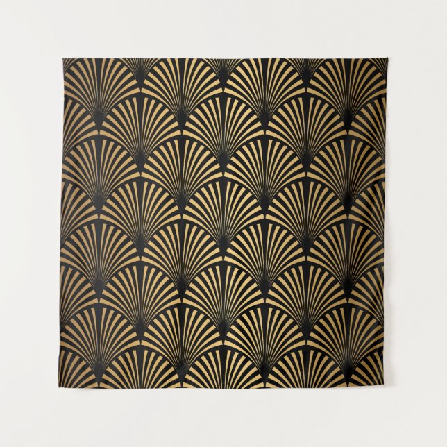 Tapiz Art Deco: Escala de oro negro. (Anverso)