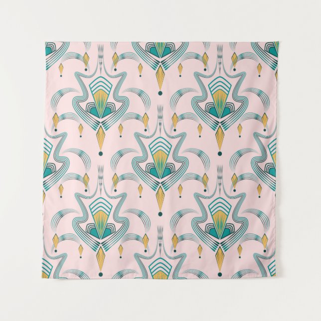 Tapiz Art deco modern pattern graphic ornament. Abstract (Anverso)