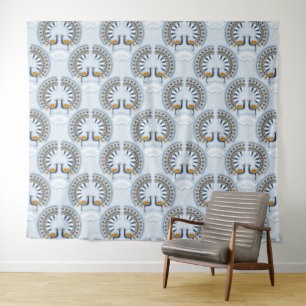 Tapiz Art Deco retro Peacock