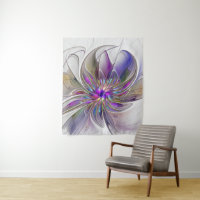 Arte abstracto fractal de flor energético y colori