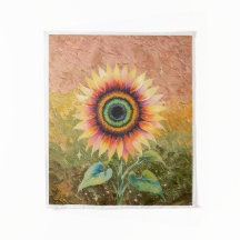 Arte abstracto moderno de girasol