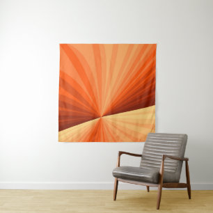 Tapiz Arte abstracto moderno naranja rojo vainilla fract