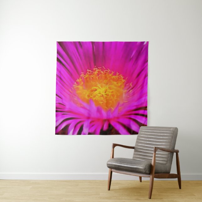 Tapiz Arte artístico de flores de aster rosa magenta (In situ)