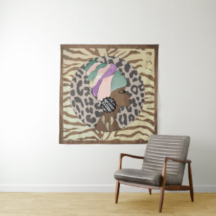 Tapiz Arte boho de mujeres africanas