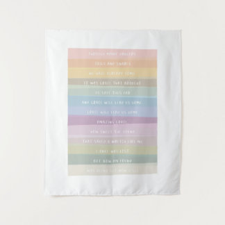 Tapiz Arte colorido de arcoíris de la letra de Amazing G