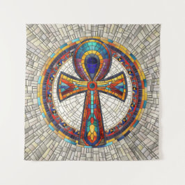 Tapiz Arte de Ankh Cross-Mosaic en Egipto
