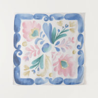 Arte de azulejos mexicanos pastel