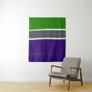 Tapiz Arte de bloques de color azul y verde