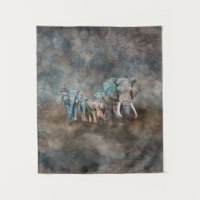Arte de Digitaces de la manada del elefante