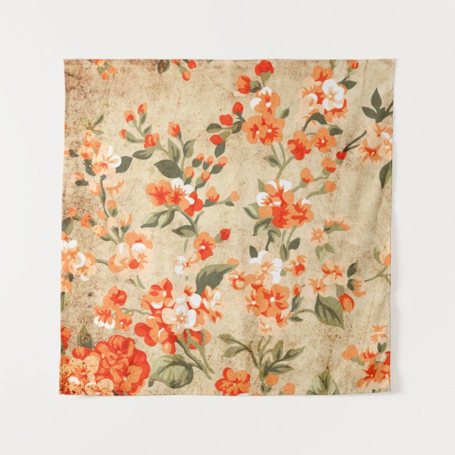 Tapiz Arte de gruns de flores (Anverso)