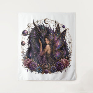 Tapiz Arte de Hada Dragón Cósmico Oscuro