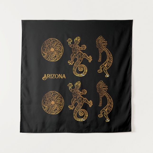 Tapiz Arte de Kokopelli (Anverso)