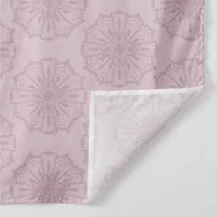 Tapiz Arte de mandala dibujado a mano boho rosa apagado 