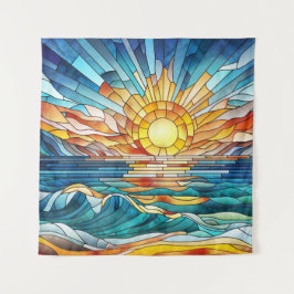 Tapiz Arte de mosaico de Ocean Sunset