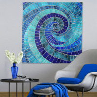 Arte de mosaico en espiral oceánica