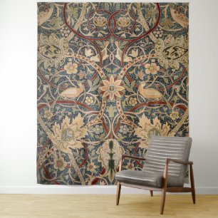 Tapiz Arte de pájaros vintage de William Morris Bullersw