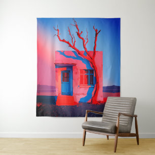 Tapiz Arte de pared de casa del desierto surrealista – M