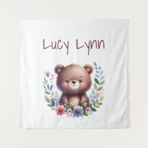 Tapiz Arte de pared personalizado de osito de nursery