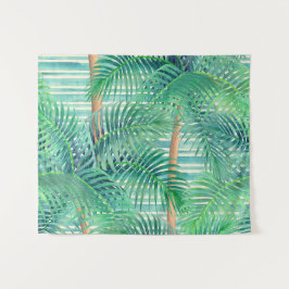Tapiz Arte de patrón de hojas de palma tropical