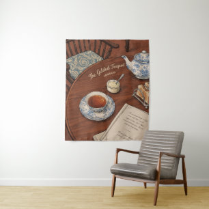 Tapiz Arte de Té de la Tarde Inglés Antiguo