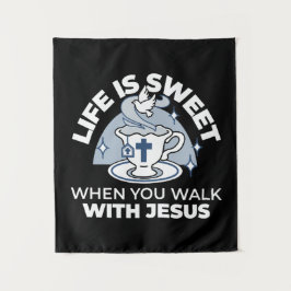 Tapiz Arte de vida fiel - Equipo con cruz y paloma