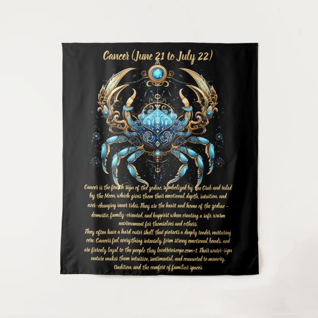 Tapiz Arte de Zodiaco Cáncer (Anverso)