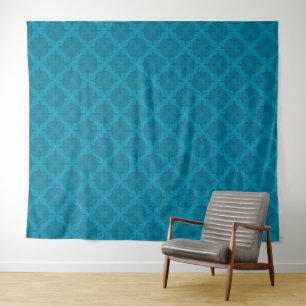 Tapiz Arte deco geométrico azul