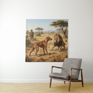 Tapiz Arte del Lebrel León Rhodesiano