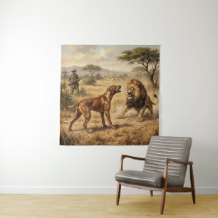 Tapiz Arte del Lebrel León Rhodesiano