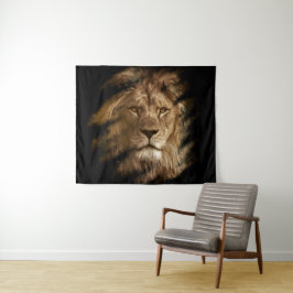 Tapiz Arte del retrato del majestuoso león