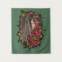 Arte Dragón de Roses Rojos