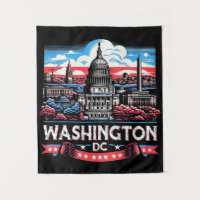Arte emblemático de Washington DC Skyline