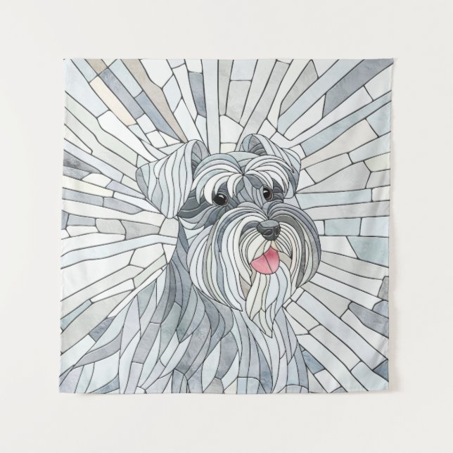 Tapiz Arte en miniatura de Schnauzer Mosaic (Anverso)
