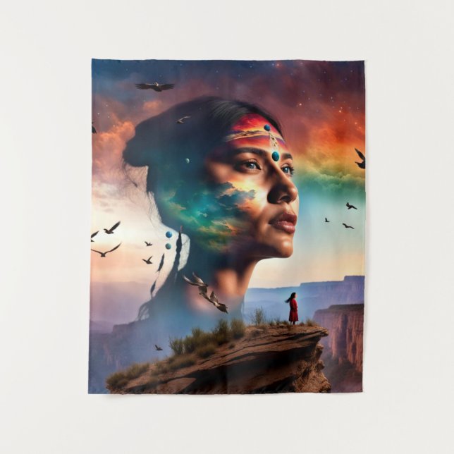 Tapiz Arte espiritual tribal (Anverso)