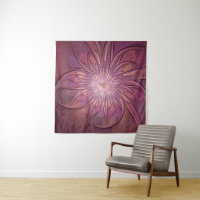 Arte floral fractal moderno abstracto colores de b