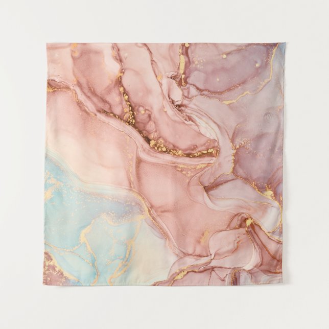 Tapiz Arte fluido abstracto de lujo natural en alco (Anverso)