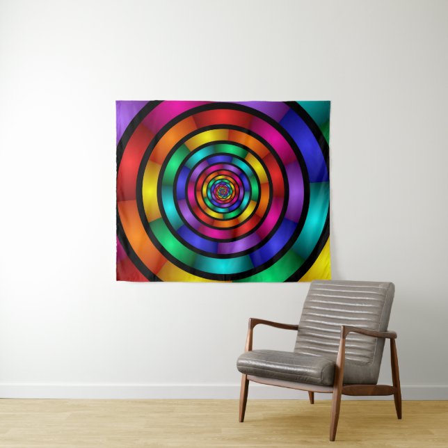 Tapiz Arte fractal moderno y psicodélico (In situ (horizontal))