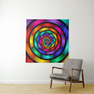 Tapiz Arte fractal moderno y psicodélico