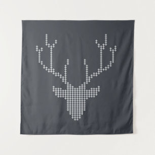 Tapiz arte geométrico mosaico de ciervo animal