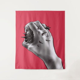 Tapiz Arte gótico del horror - mano apuñalada