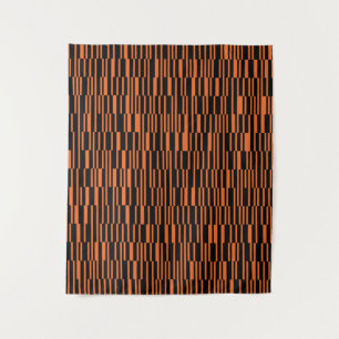 Tapiz arte gráfico geométrico moderno, moderno y naranja