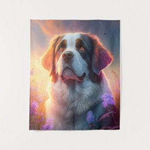 Tapiz Arte Mascota de pintura con retrato animal de perr