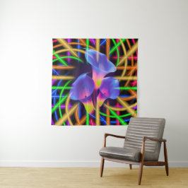 Tapiz Arte Místico Colorido Tulipán Abstracto