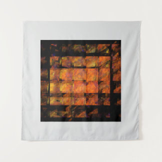 Tapiz Arte Moderno de Fuego Geométrico Abstracto de Pare