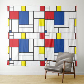 Tapiz Arte Moderno De Stijl Geométrico Minimalista Mondr