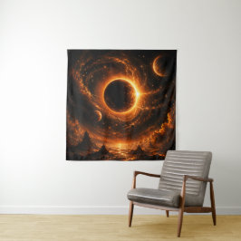 Tapiz Arte mural de eclipse espacial, impresión de plane