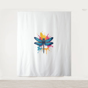 Tapiz Arte pop artístico colorido pintado Dragonfly