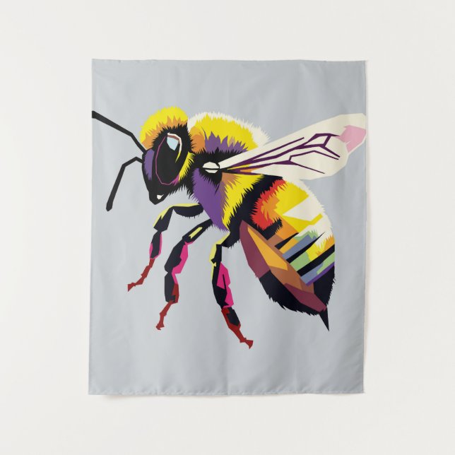 Tapiz Arte pop de abeja (Anverso)