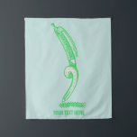 Tapiz Arte pop de pluma verde de medio tono<br><div class="desc">Un ilustracion personalizado de un bolígrafo verde dibujando medias tonalidades. El bolígrafo dice medio tono. Un diseño para todo aquel que ame el poster de estilo retro y el arte cómico.</div>