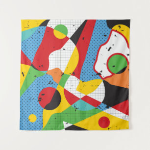 Tapiz Arte pop, minimalismo vibrante.